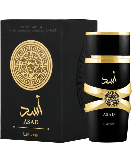 Lattafa Asad Parfum longue durée Oud et Musc 100 ml Unisexe